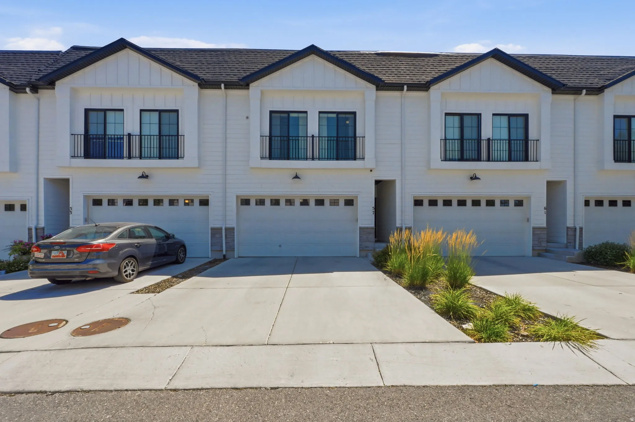 Modern townhome exterior