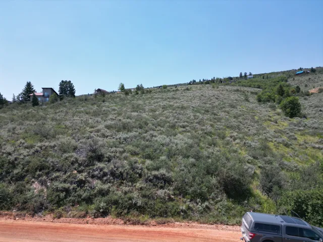 Expansive sloped terrain with natural brush and scattered trees