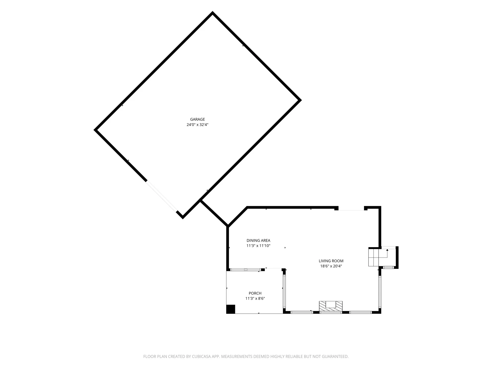 Basement level ATV garage / storage Floor plan