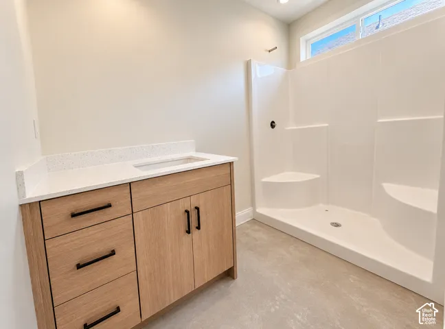 On-suite bathroom with one step shower