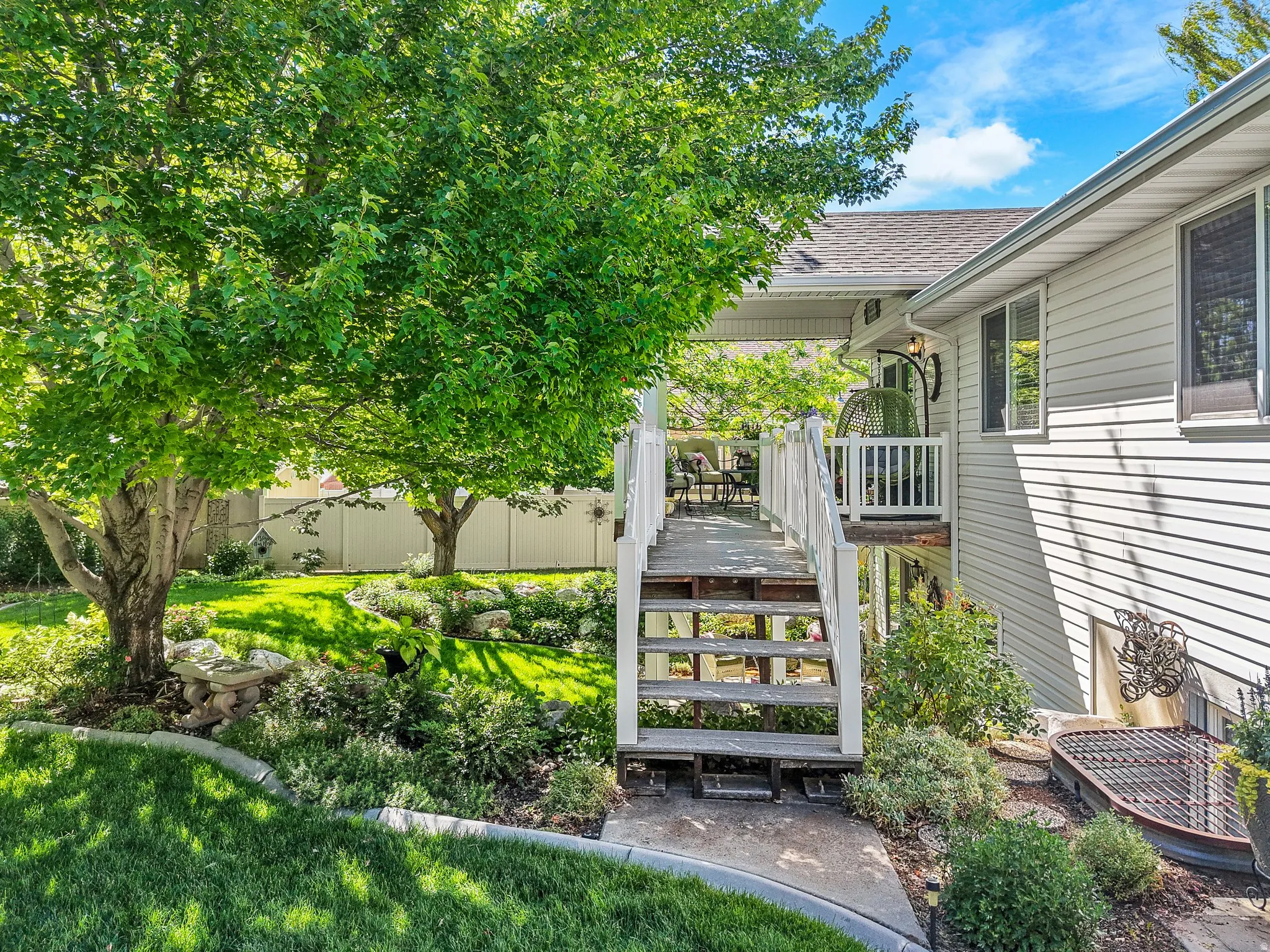 Yard, Covered Deck and Covered Patio