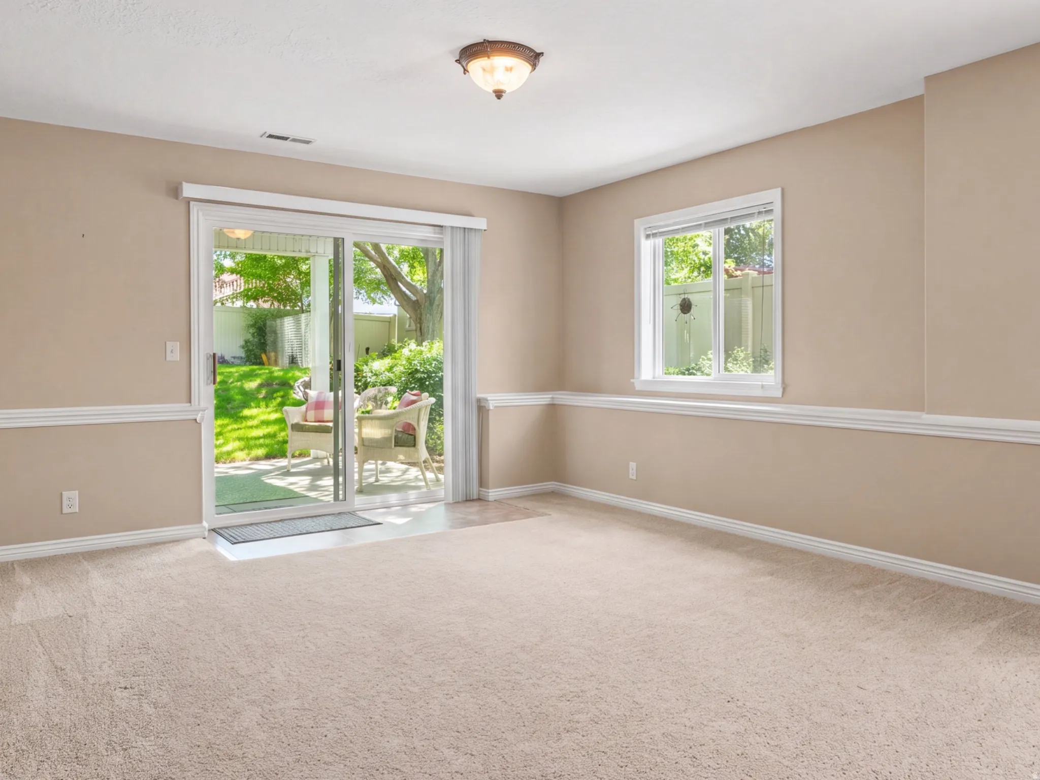 AI adjusted Den area with continous paint for perpective. If paint assistance is needed, let us know!
