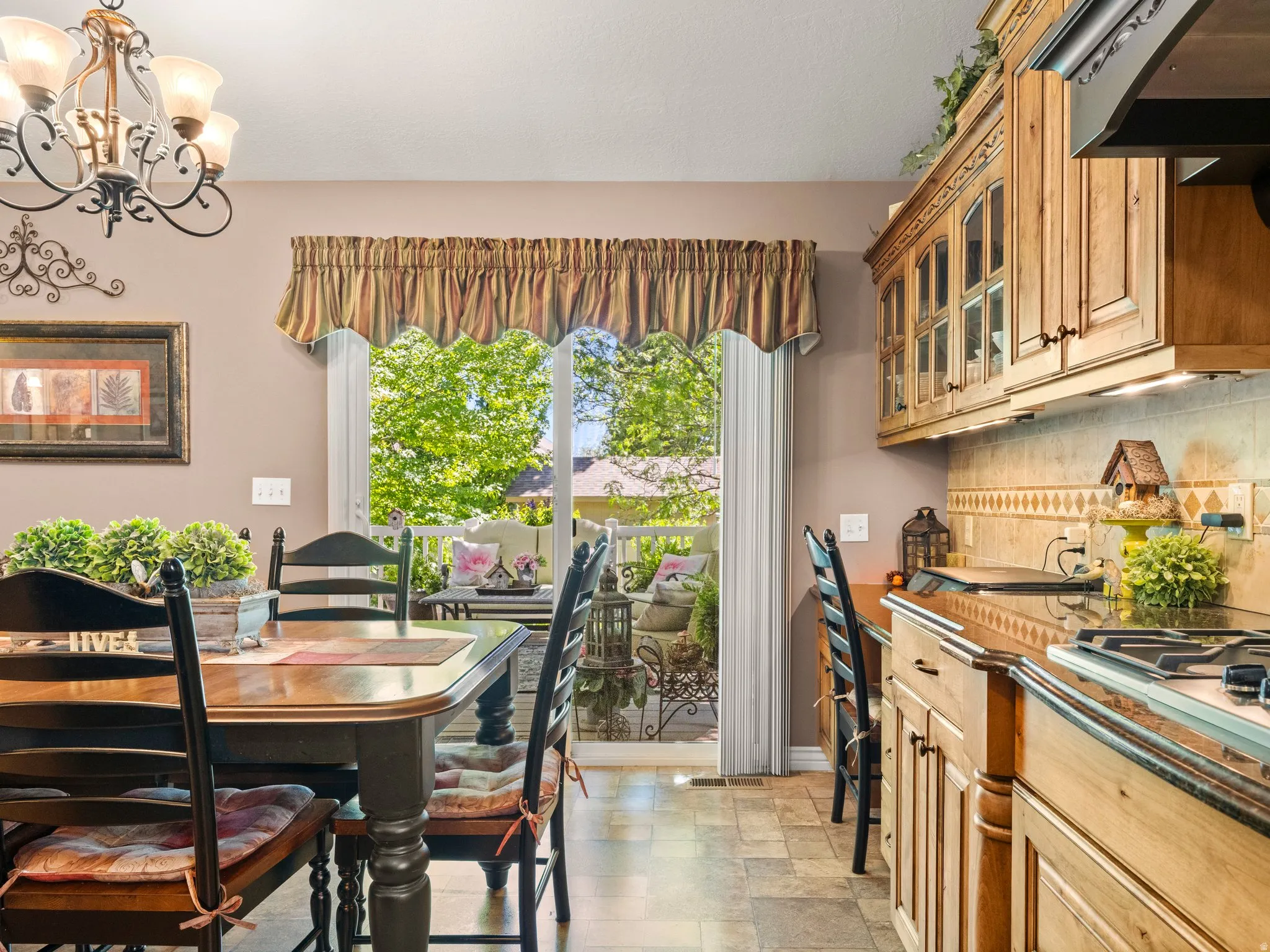 Dining Room with Covered Deck located just off the Kitchen