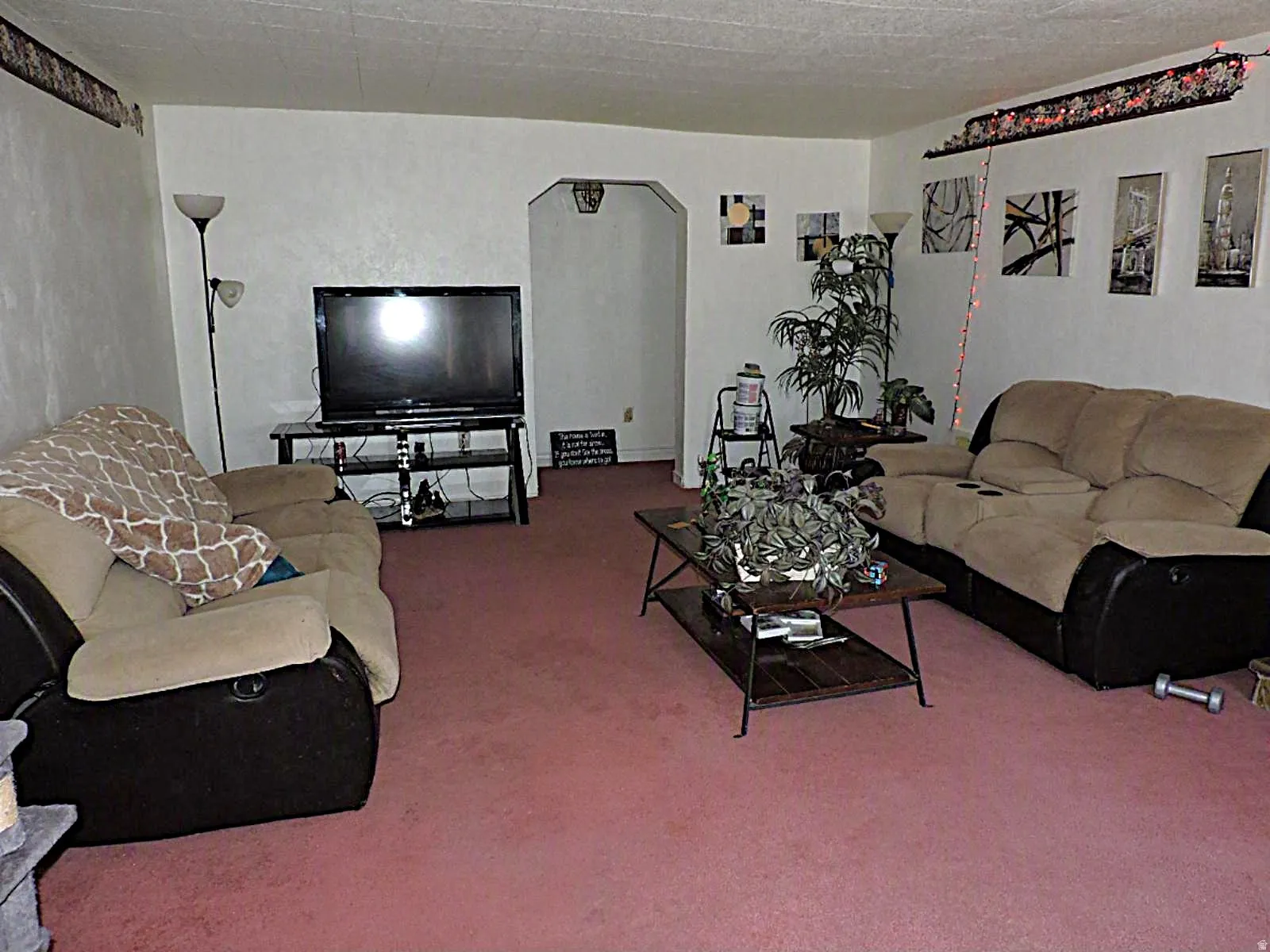 Interior room featuring textured walls