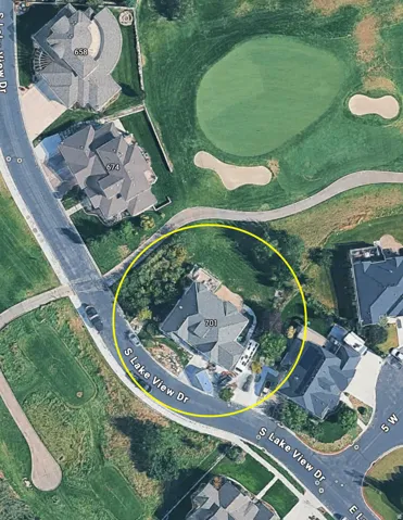 Aerial Property View. Illustrating the property's location relative to its surroundings and roadways