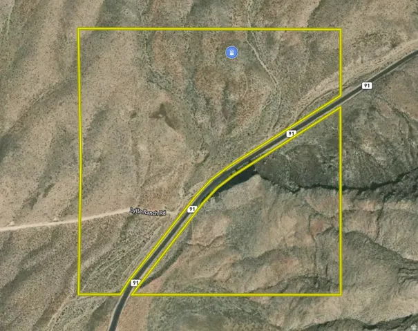 Aerial Map. Displaying the geographic boundaries of the property and surrounding roadways