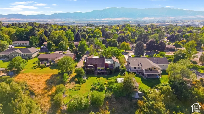 Expansive residential area with a prominent mountain backdrop
