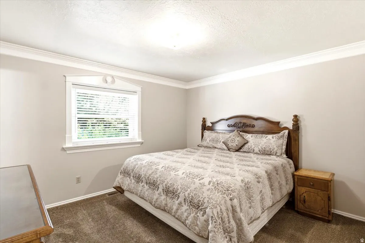 Primary bedroom with plenty of space for  king bed frame. Walk-in closet and en suite primary bathroom