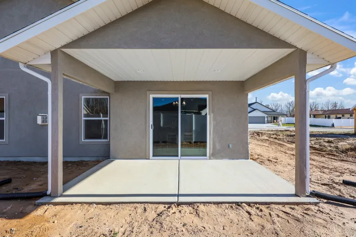 Covered patio with concrete slab