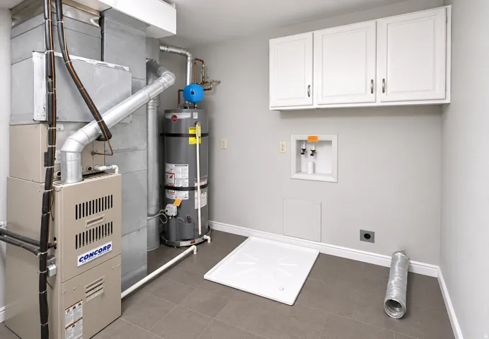 Huge and separate utility/laundry room with space for storage or craft area