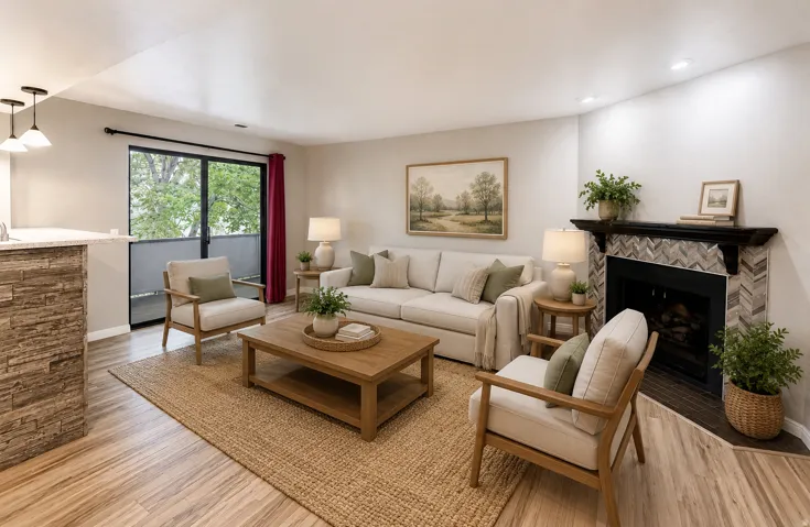 **Virtually Staged** This image has been digitally furnished to help illustrate the room's potential. All furnishings and décor are virtual; the home's layout, dimensions, finishes, and permanent features remain exactly as they exist.