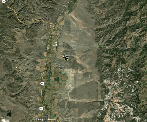 Aerial Map. Displaying the property's location relative to geographical features and infrastructure