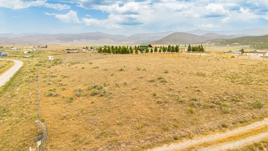 Expansive land parcel featuring natural grasses and distant mountain formations