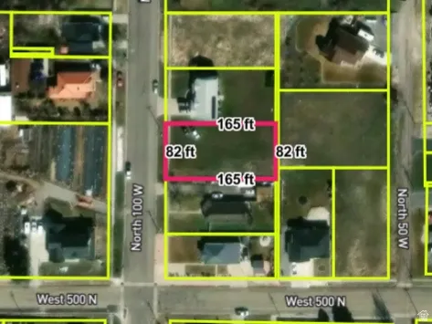 Property Boundary Map. Illustrating the dimensions and location of the property within a larger area