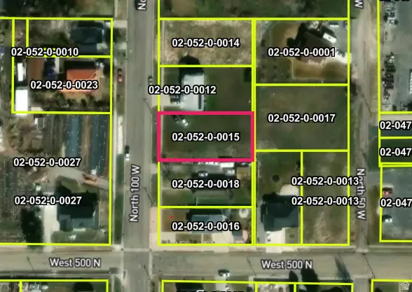Plat Map. Illustrating property boundaries and parcel identification numbers for the property