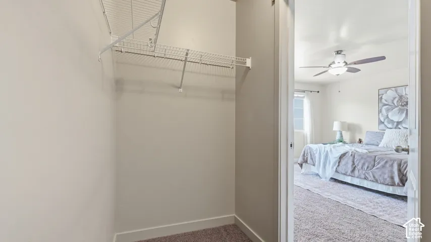 Built-in closet shelving and hanging rods
