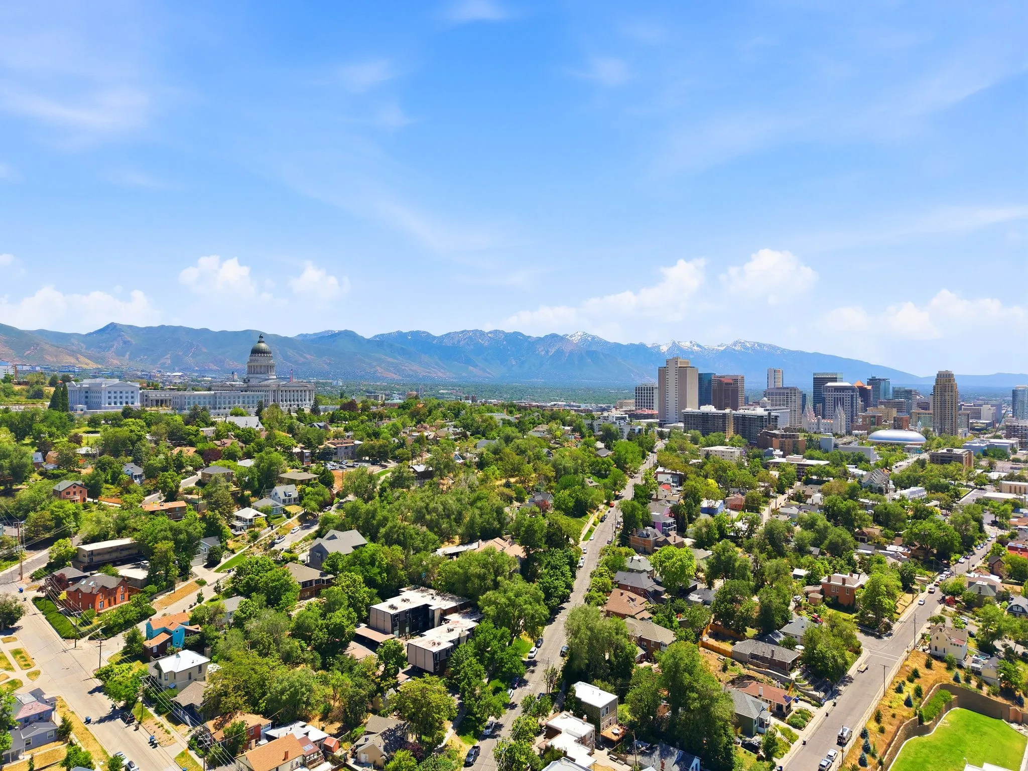 View of building and adjacency to Capitol building and downtown SLC.