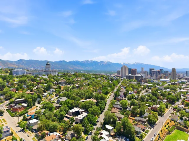 View of building and adjacency to Capitol building and downtown SLC.