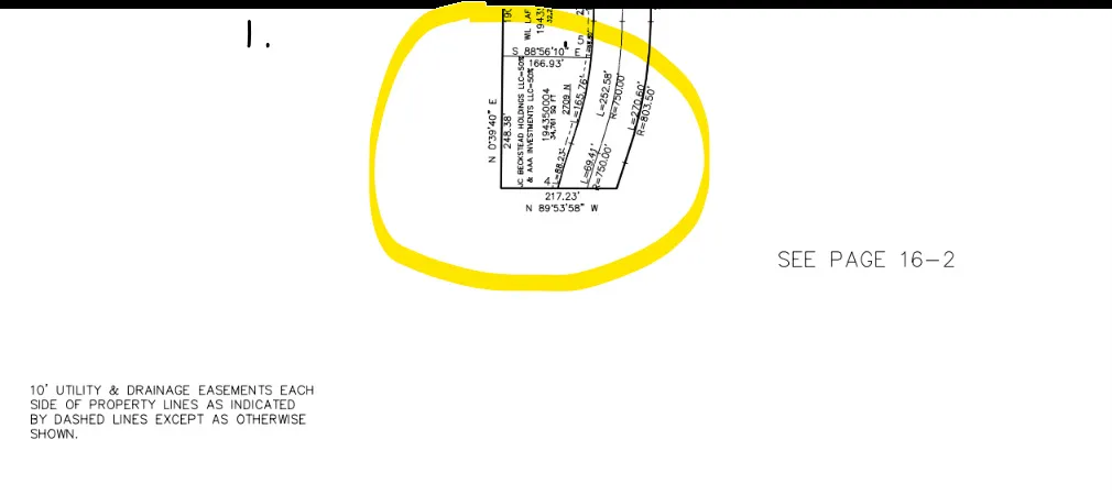 Survey Plat. Illustrating property boundaries, dimensions, and easement information for the property