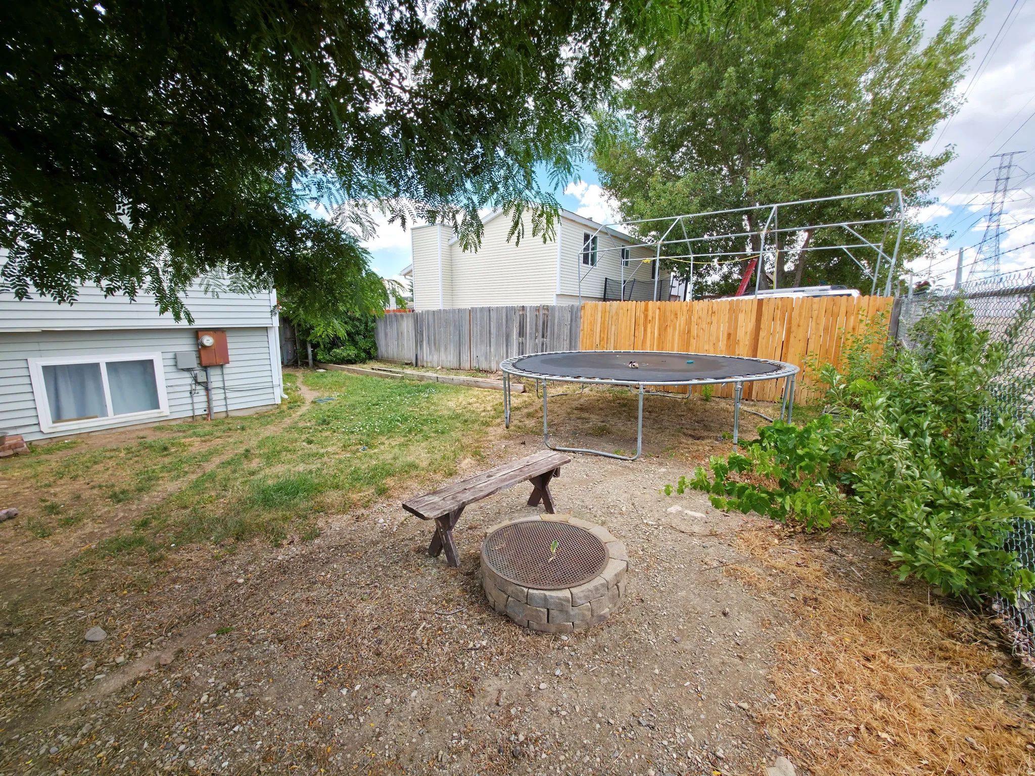 Backyard firepit.