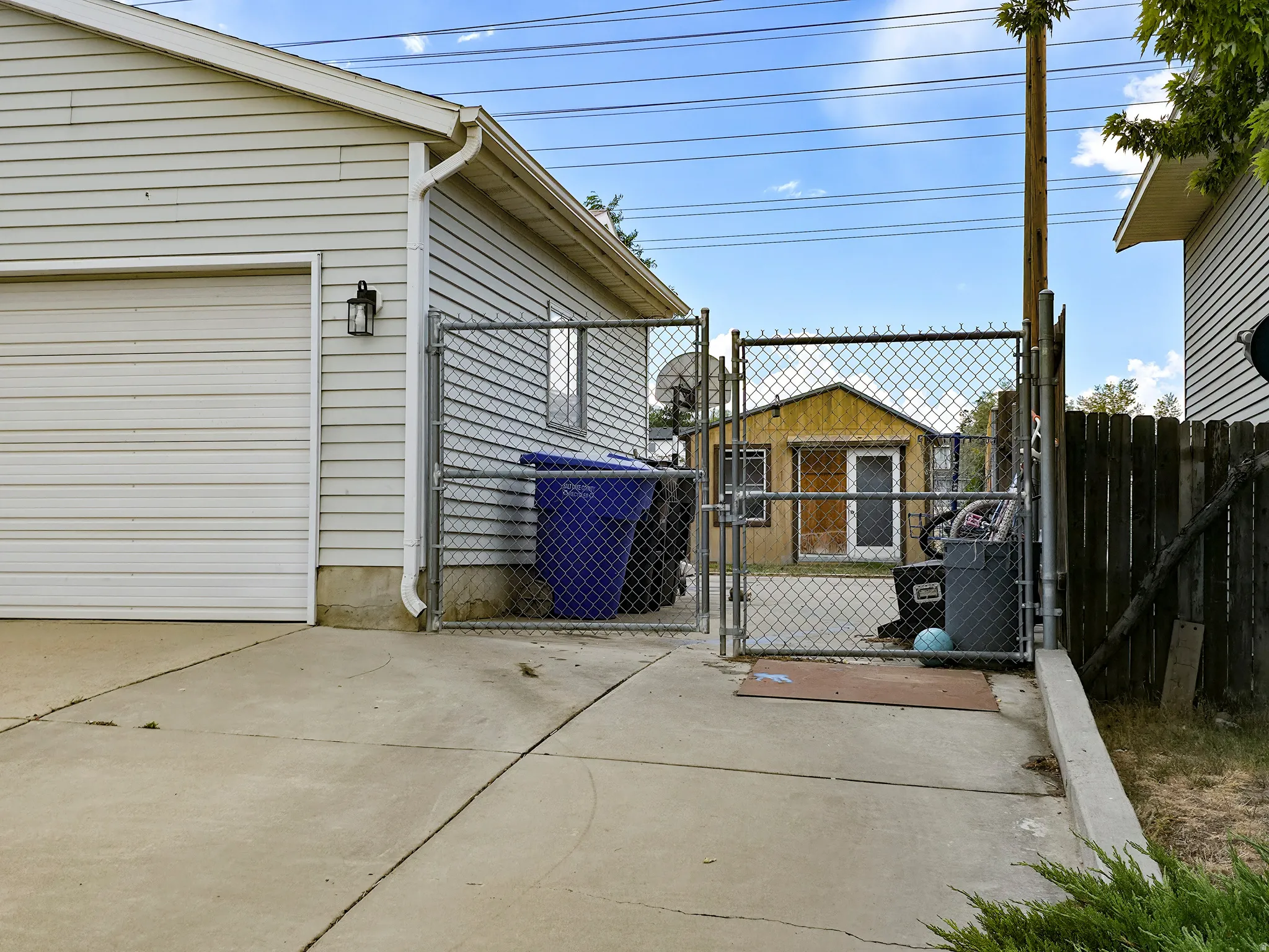 West facing view: RV pad.