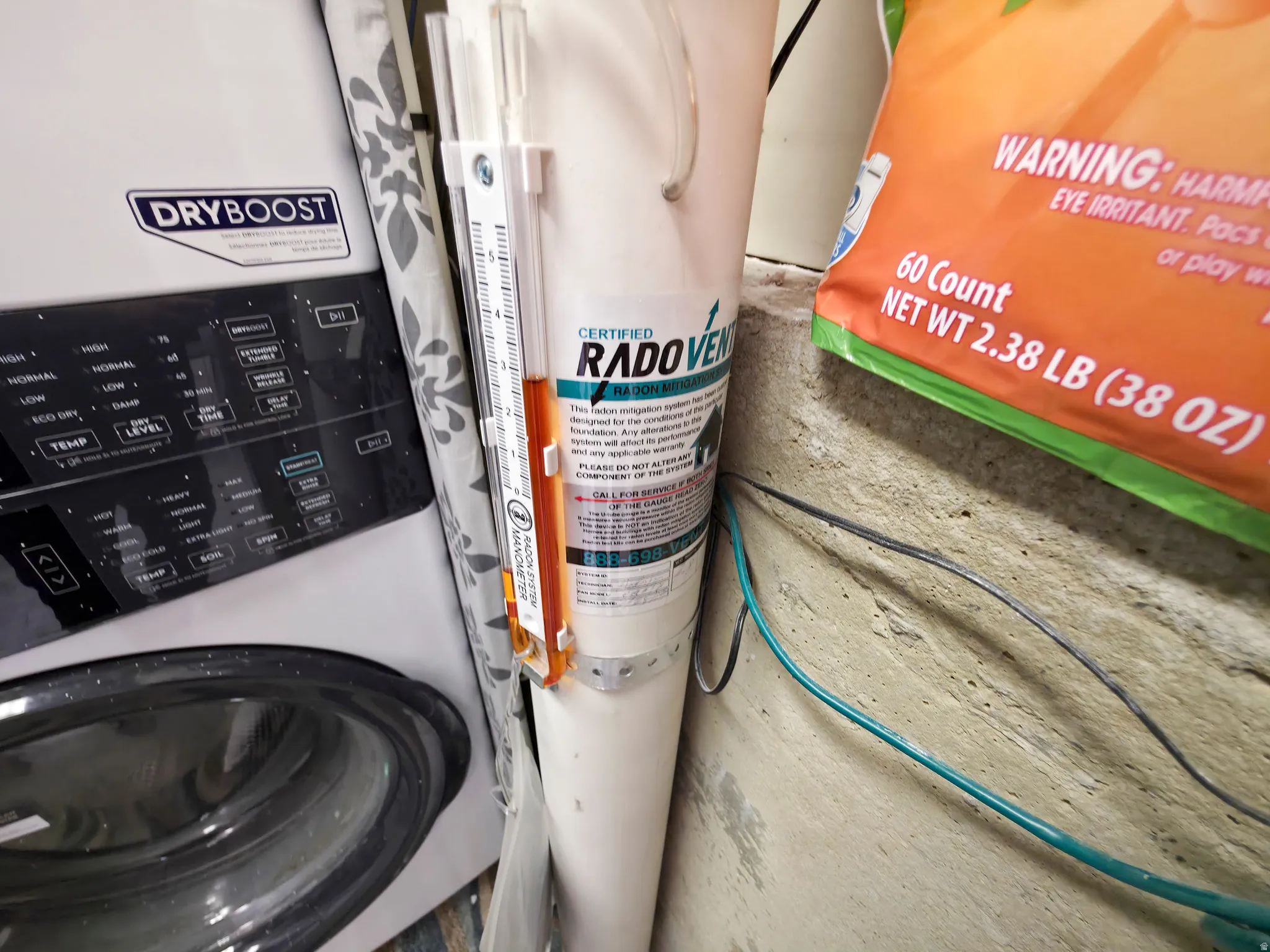 Radon system professionally installed.