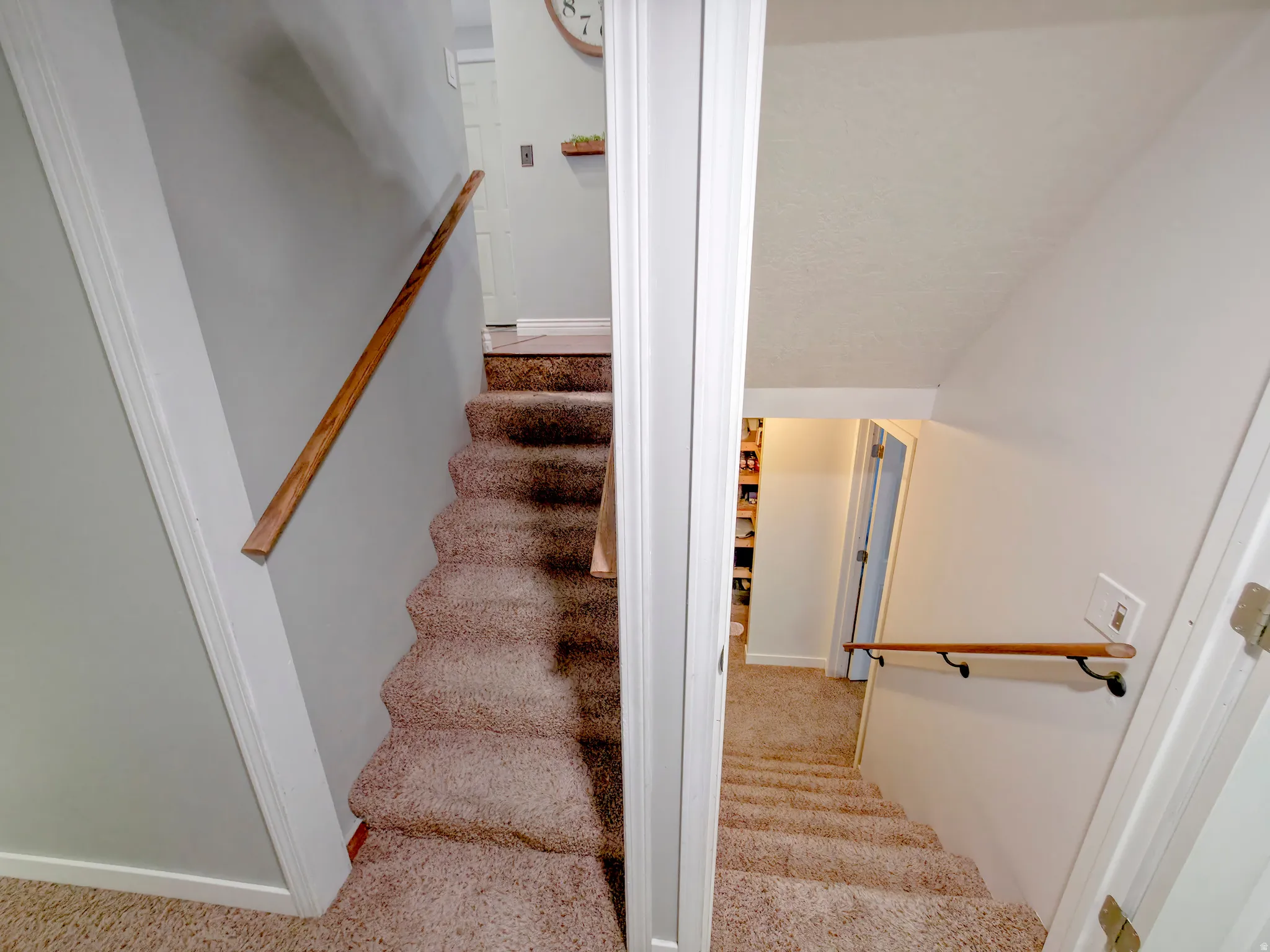 Basement 1 to level 1 stairs on left.