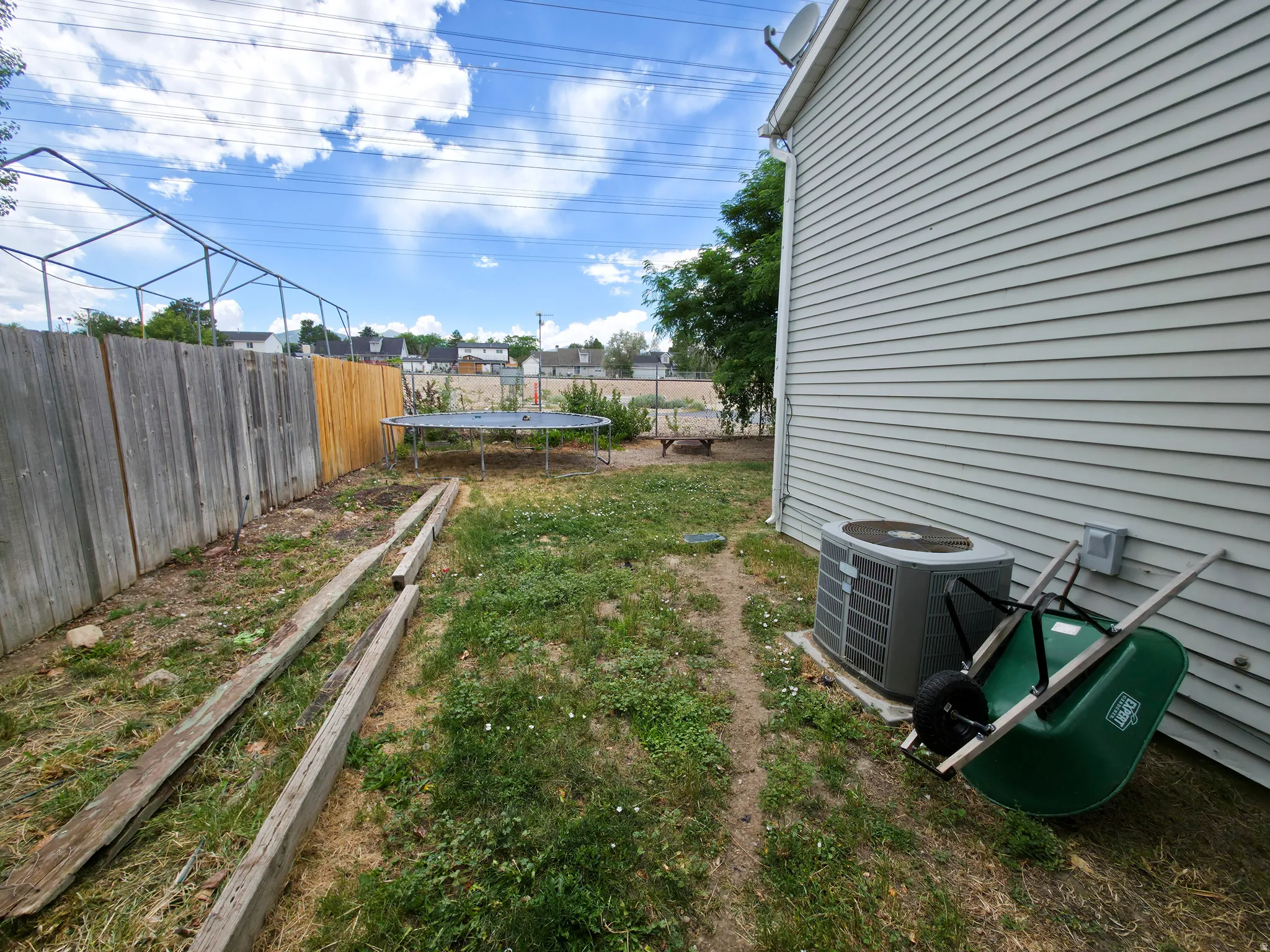 West facing back yard view.