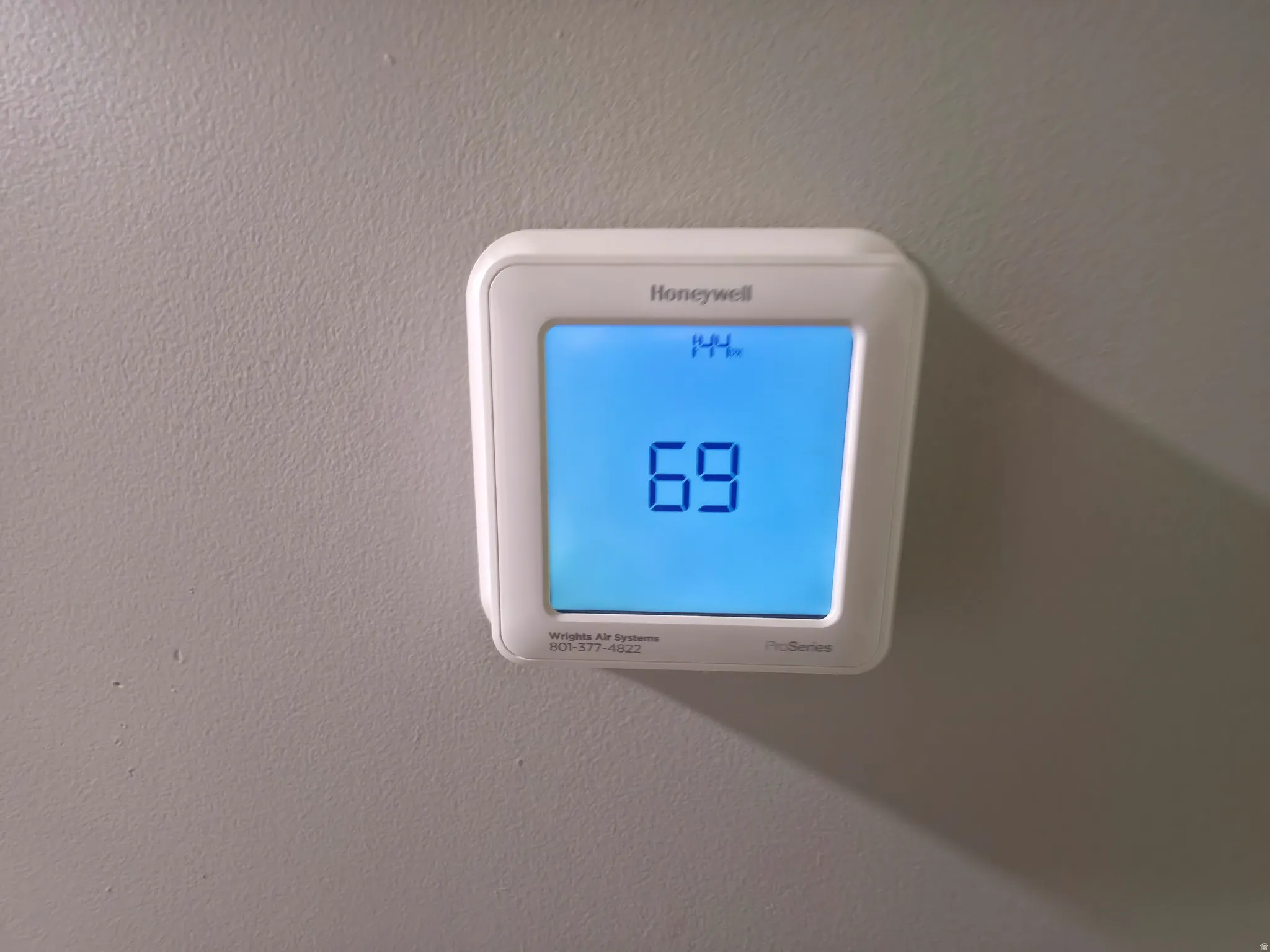 Active smart thermostat on basement 1 level.