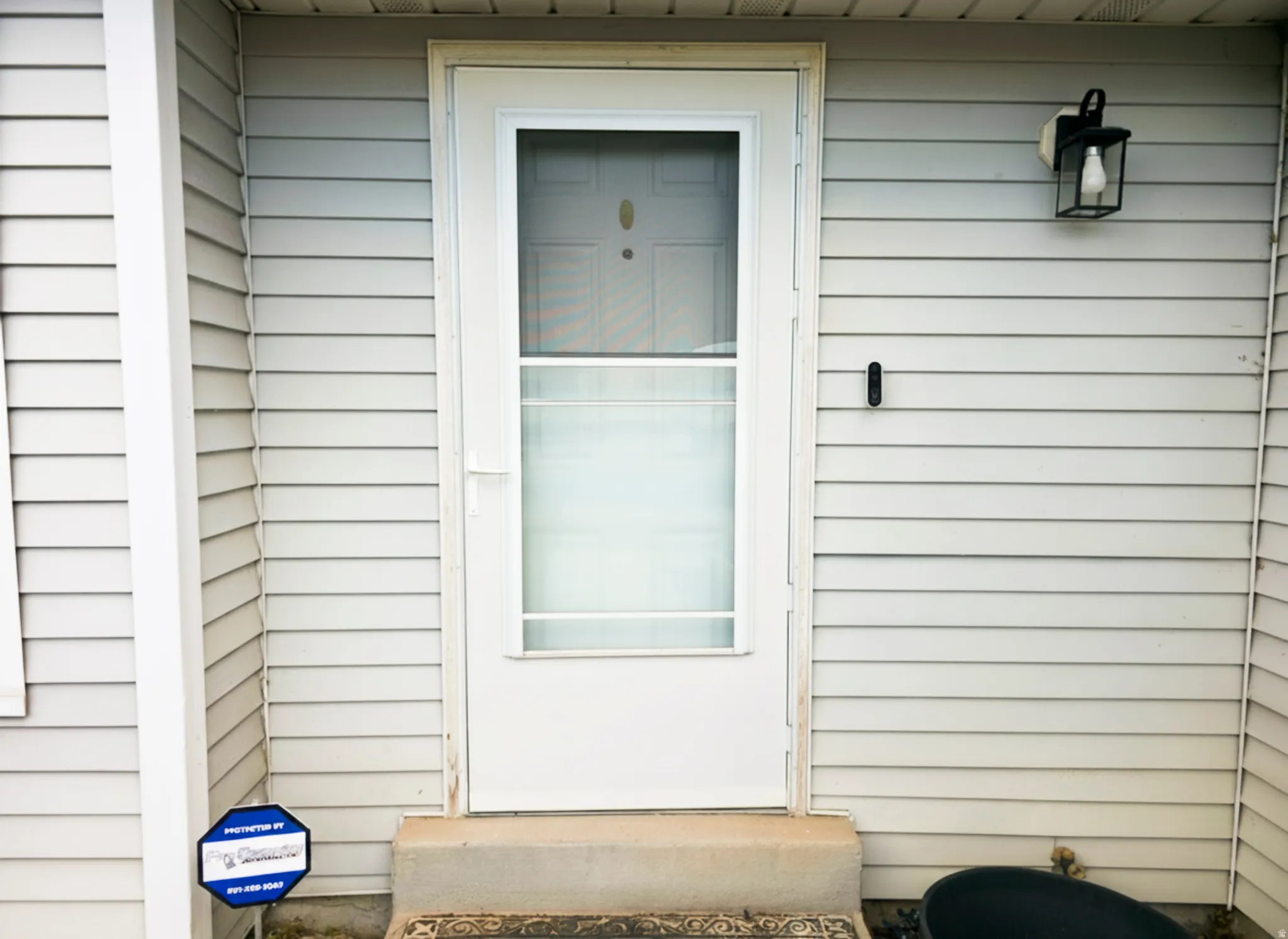 Camera doorbell and smart porch light.
