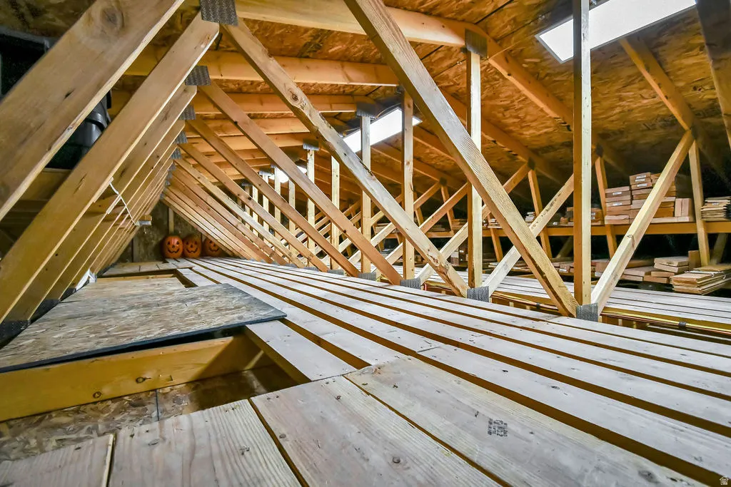 Attic space in detached workshop