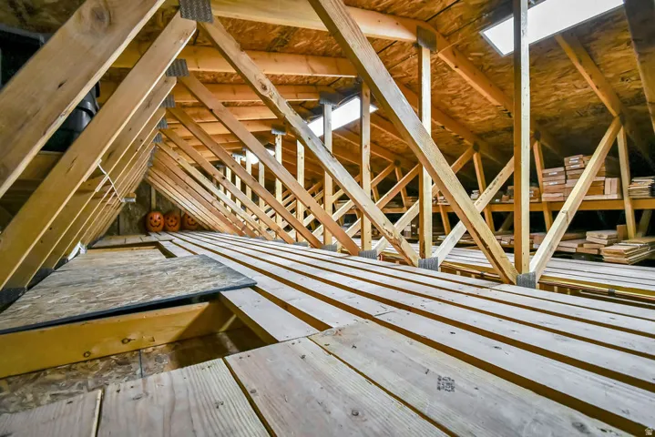 Attic space in detached workshop