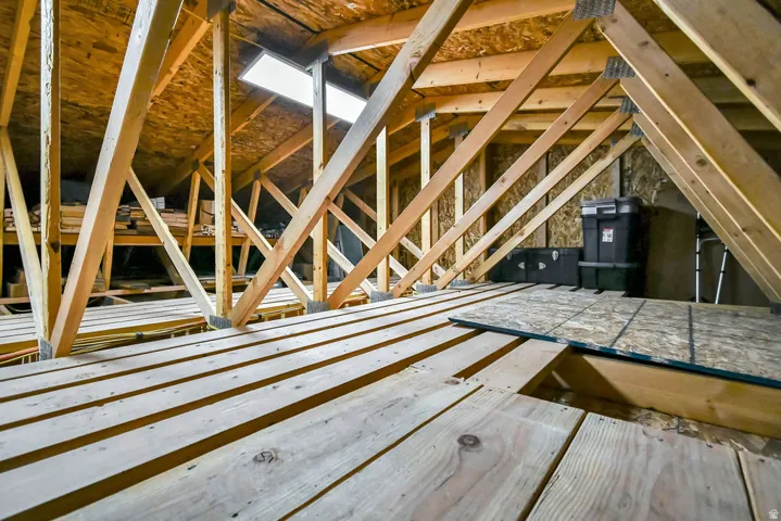 Attic space in detached workshop