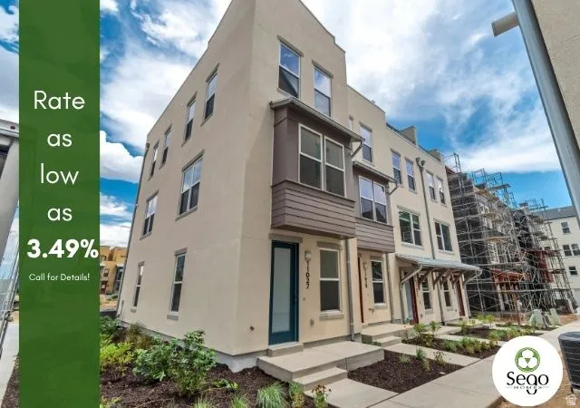 Contemporary multi-story exterior with stucco finish