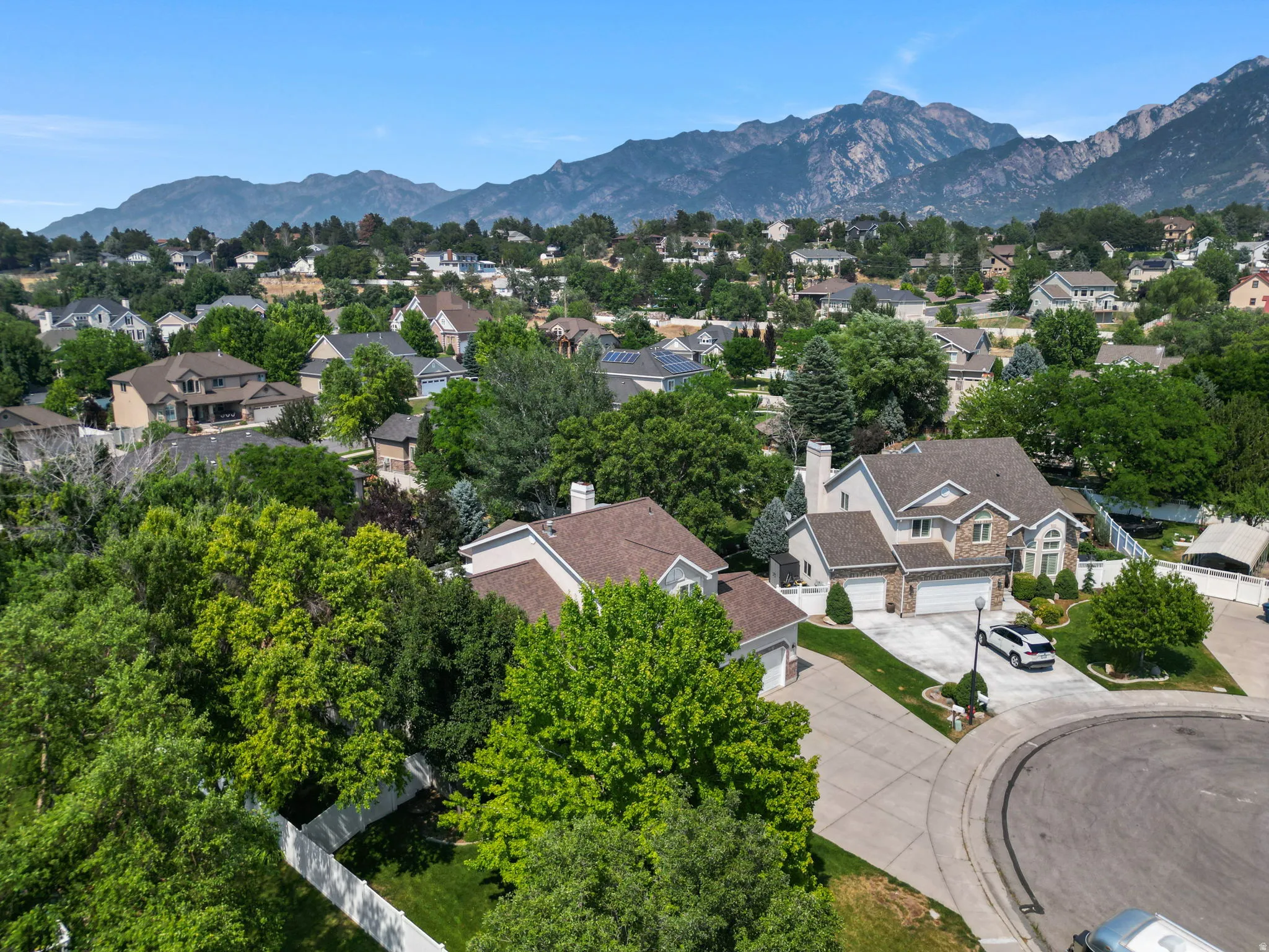 Residential neighborhood featuring established homes and abundant mature trees