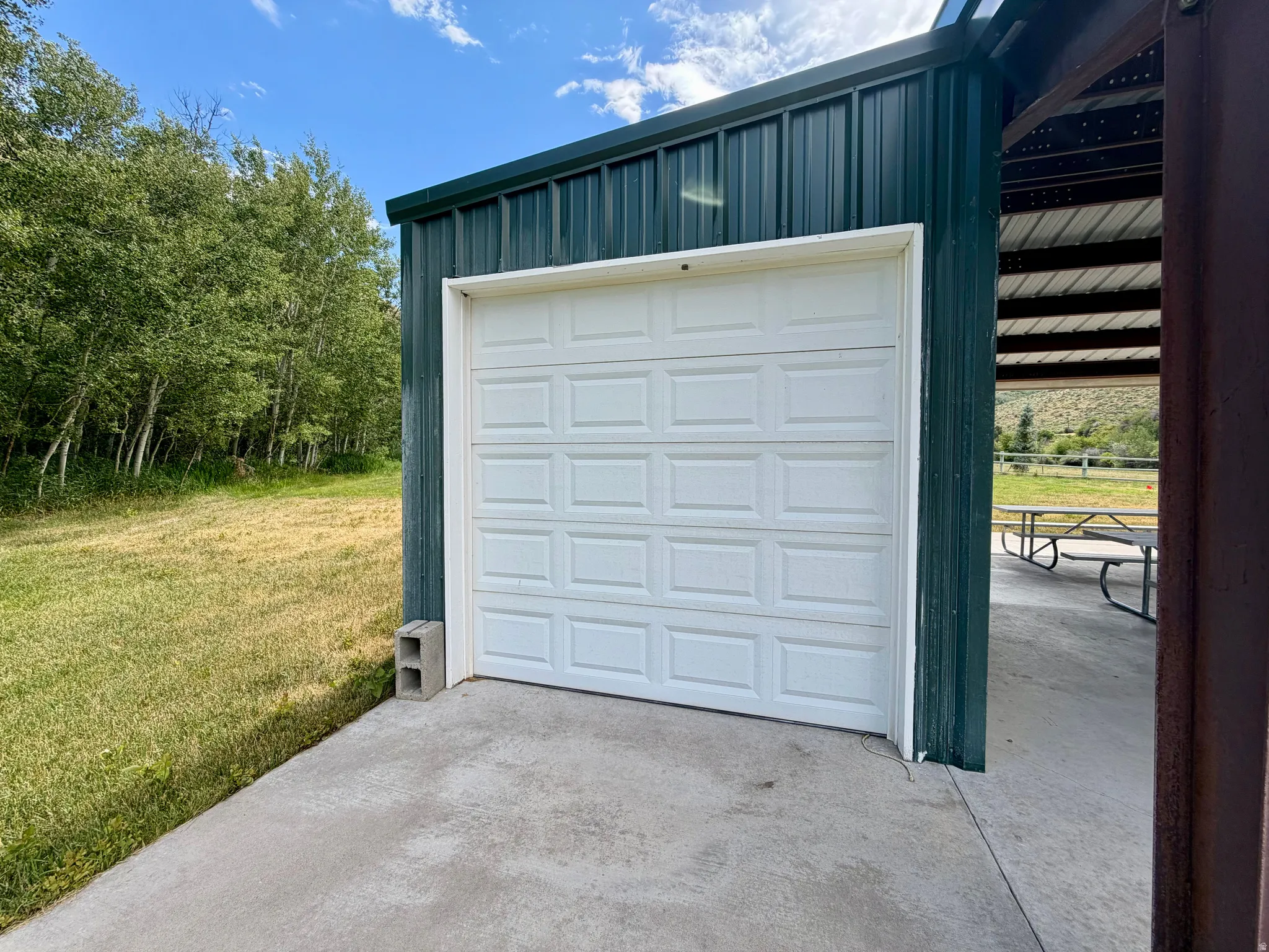Pavilion storage area with convenience and durability