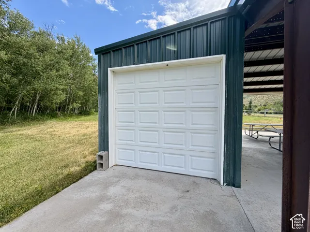 Pavilion storage area with convenience and durability