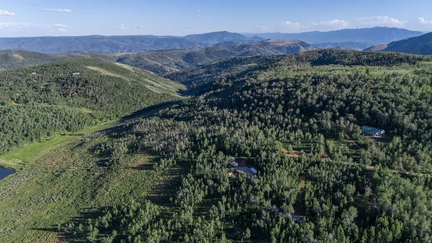 Expansive forested landscape with distant mountain ranges