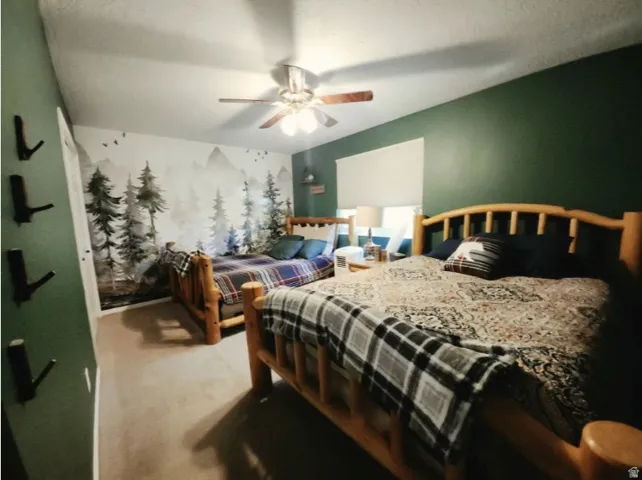 3rd Bedroom, Carpeted room featuring a beautiful mural
