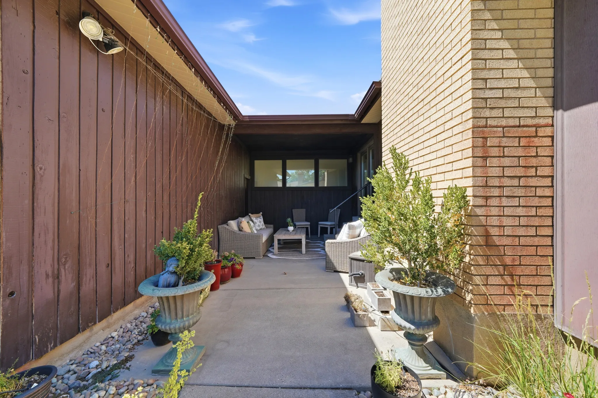 Patio terrace with drip line and fully fenced