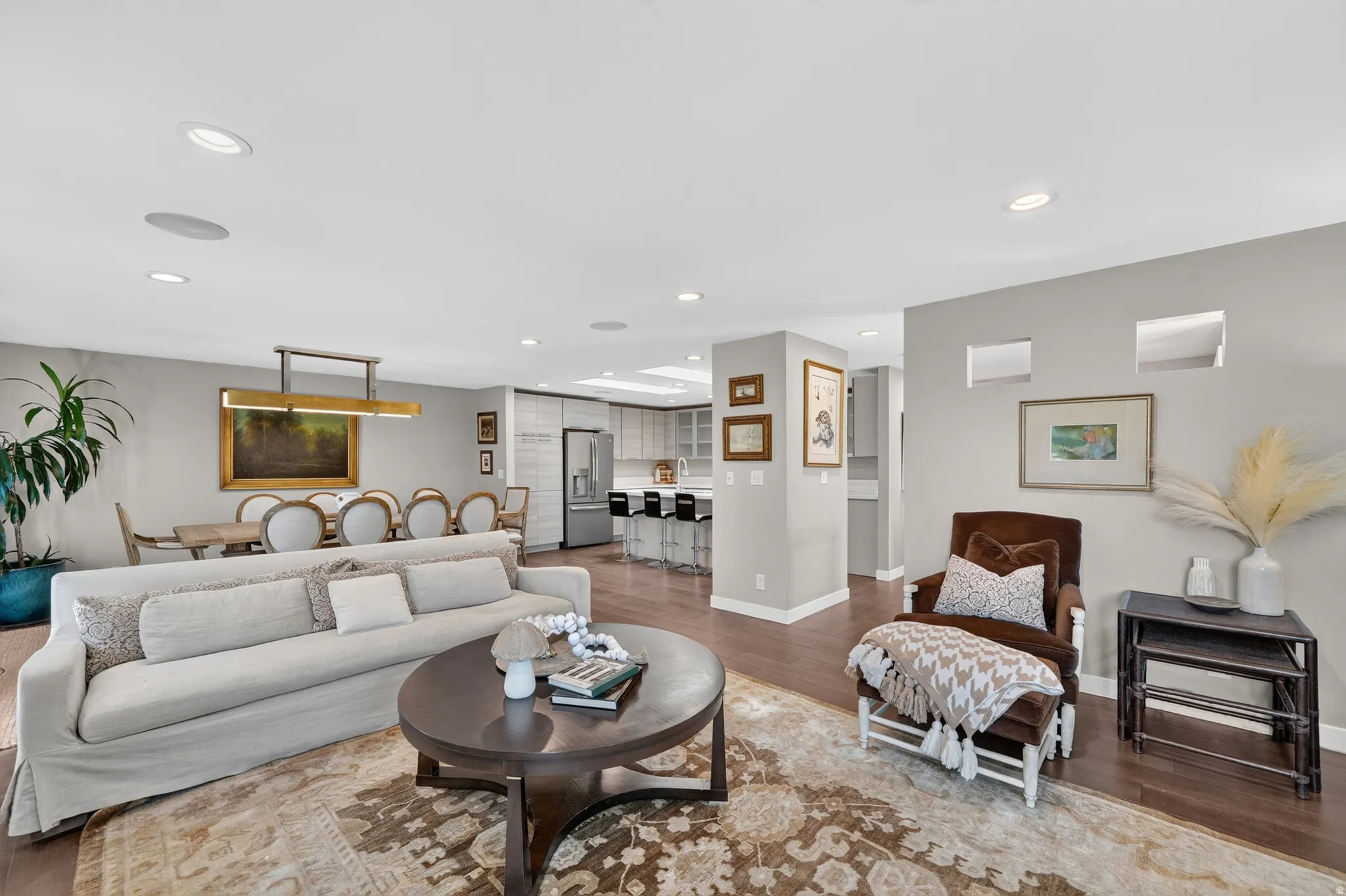 Living room and Dining room