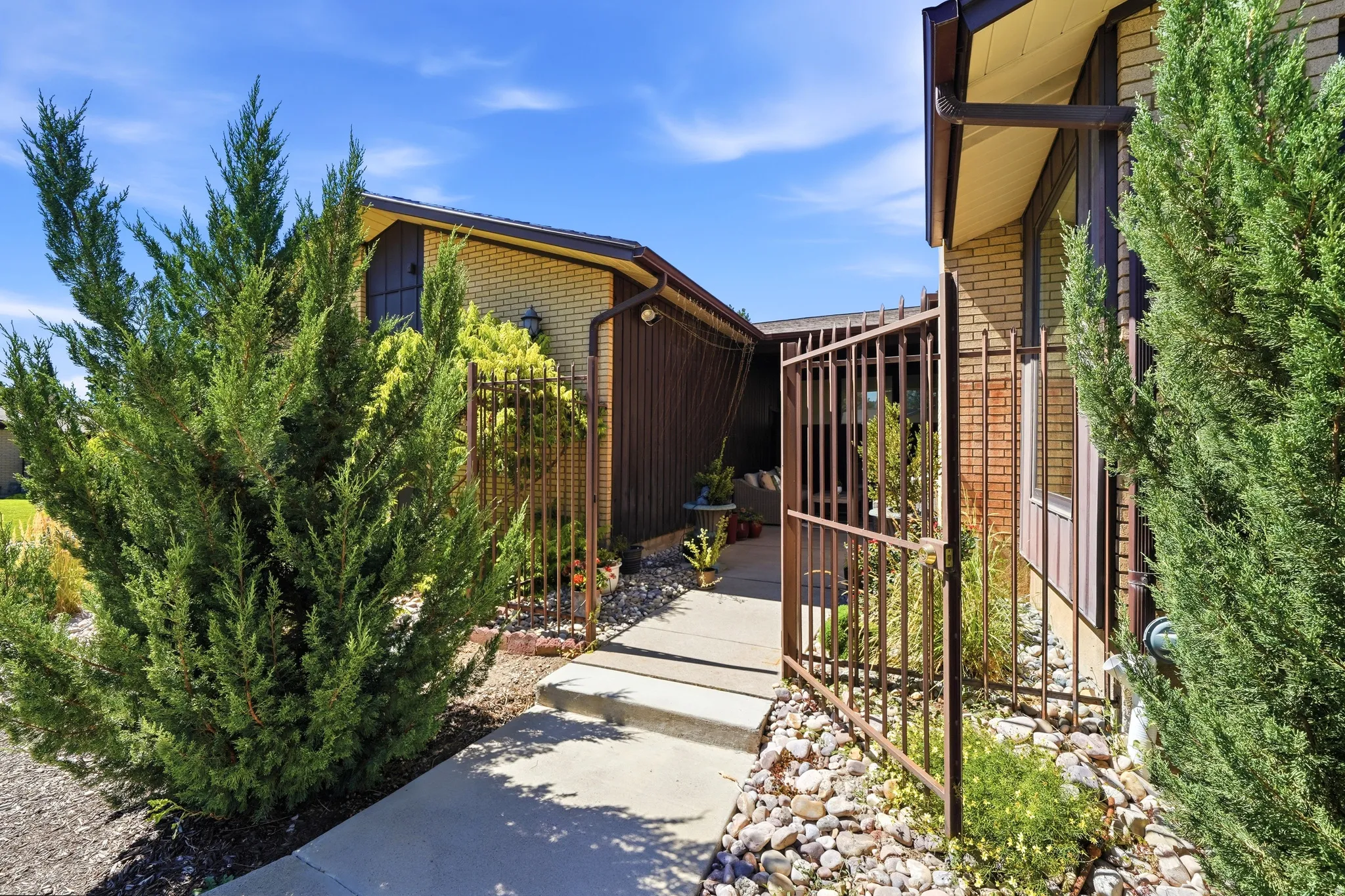 Gate to private patio