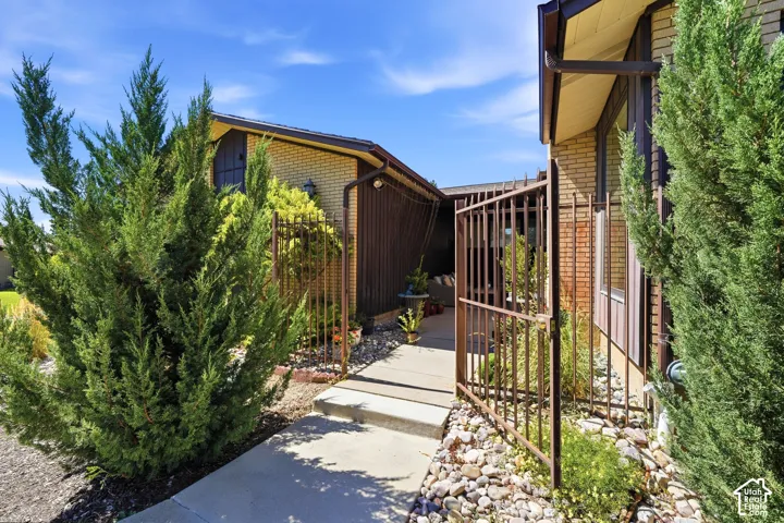 Gate to private patio