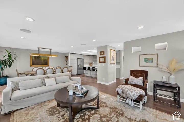 Living room and Dining room