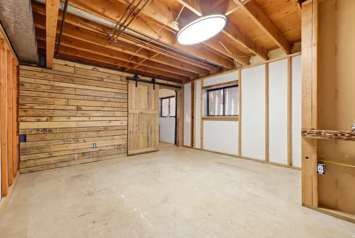 Basement office or storage room