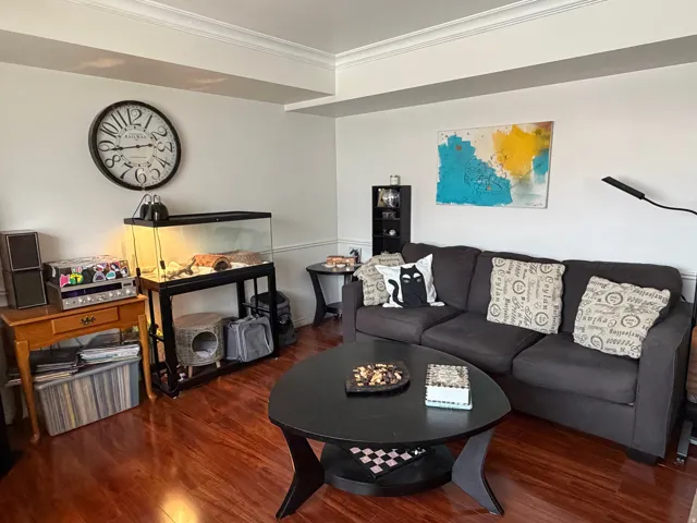 Open Living Room with the Extra-High Ceilings only available in the top floor units!