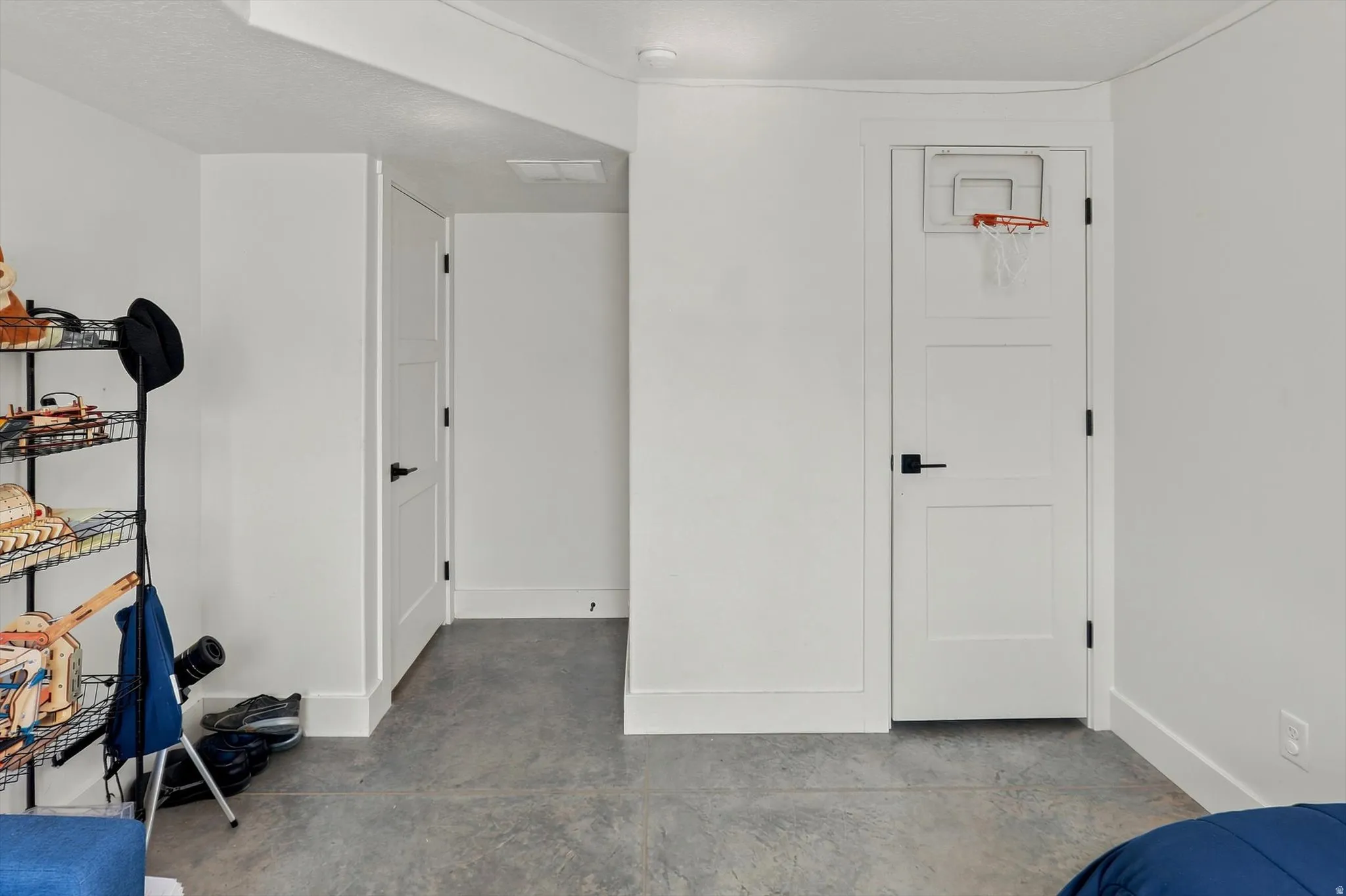 White interior doors with matte black hardware