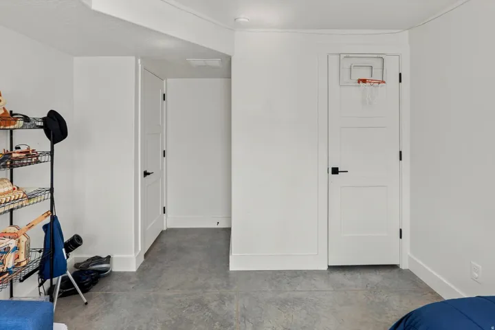 White interior doors with matte black hardware