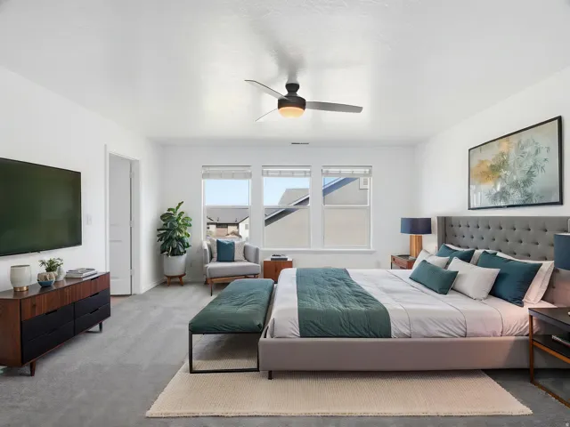 Spacious Primary Bedroom with an Ensuite Bathroom and a huge Walk-in-Closet