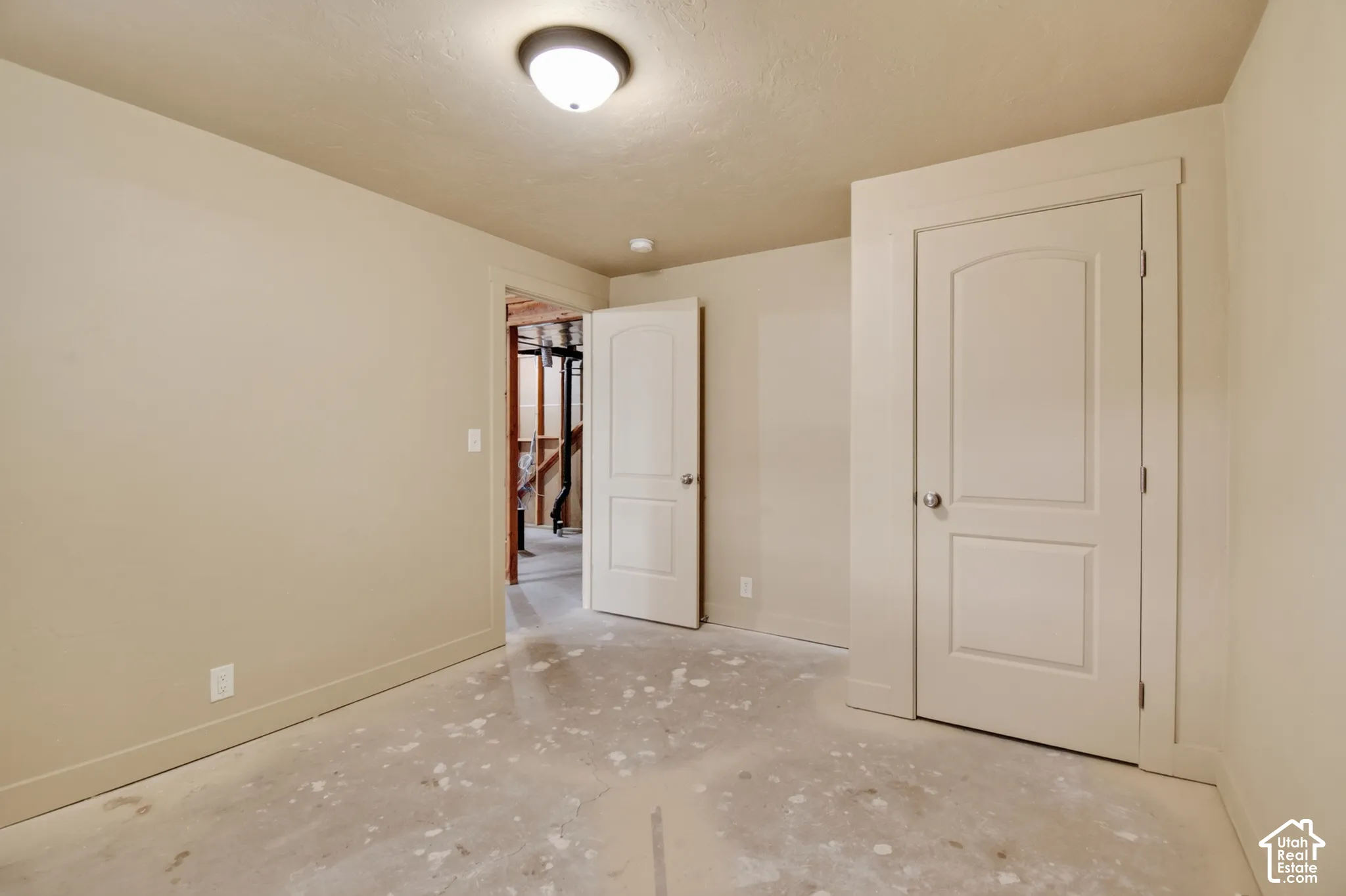 First finished basement bedroom - only needing flooring